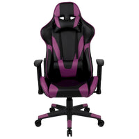 Chaise ergonomique de gaming racing avec dossier entièrement inclinable en LeatherSoft rouge