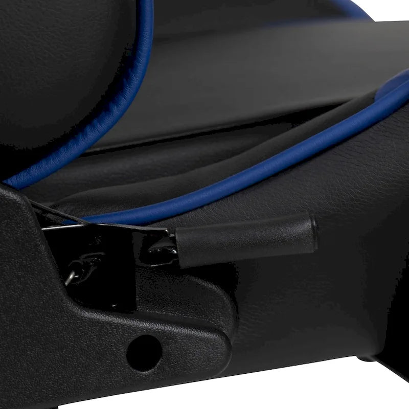 Chaise ergonomique de gaming racing avec dossier entièrement inclinable en LeatherSoft rouge
