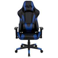Chaise ergonomique de gaming racing avec dossier entièrement inclinable en LeatherSoft rouge