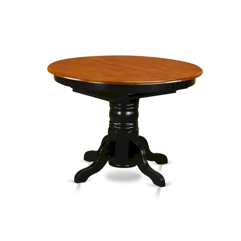 Table de cuisine moderne East West Furniture Kenley - plateau de table à manger ovale avec rallonge papillon et base à piédestal (options de finition)