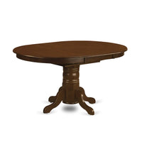 Table de cuisine moderne East West Furniture Kenley - plateau de table à manger ovale avec rallonge papillon et base à piédestal (options de finition)