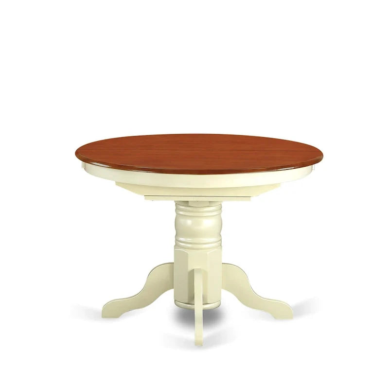 Table de cuisine moderne East West Furniture Kenley - plateau de table à manger ovale avec rallonge papillon et base à piédestal (options de finition)