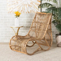 Genera Fauteuil de détente bohème moderne en rotin naturel