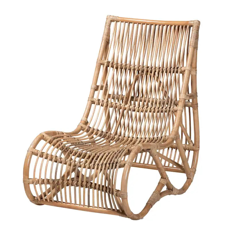 Genera Fauteuil de détente bohème moderne en rotin naturel