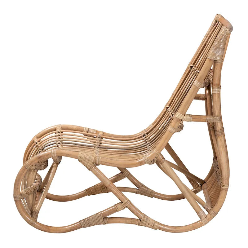 Genera Fauteuil de détente bohème moderne en rotin naturel