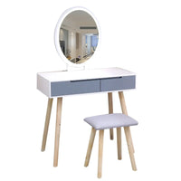 Ensemble de coiffeuse moderne avec miroir à luminosité réglable