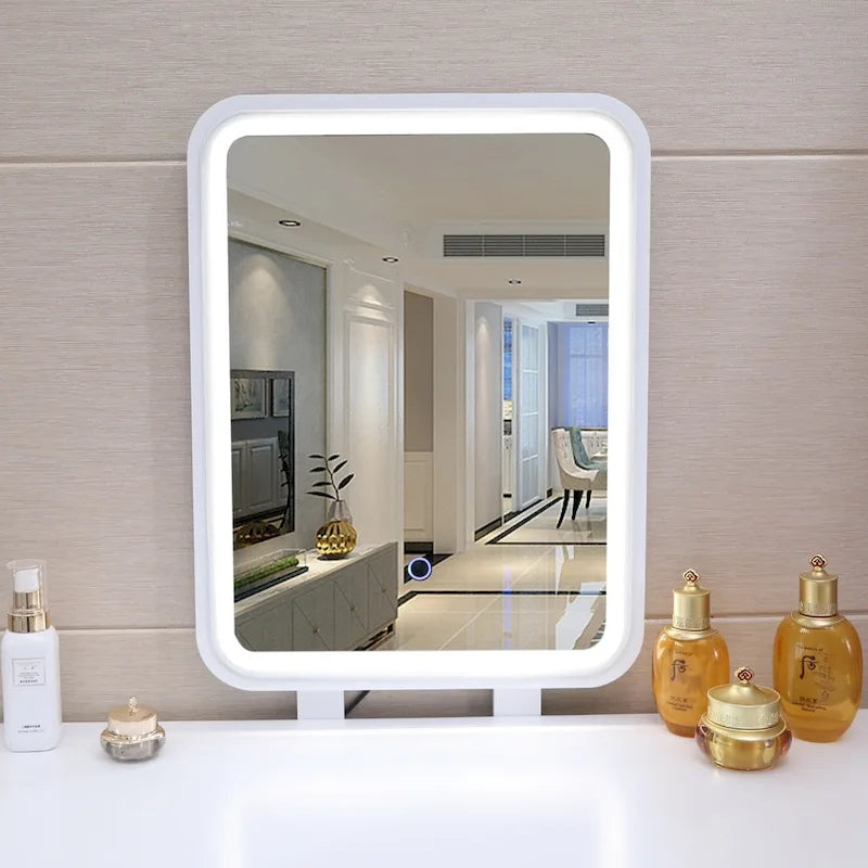 Ensemble de coiffeuse moderne avec miroir à luminosité réglable