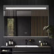 Miroir de salle de bain rectangulaire Dovelina Miroir LED avec désembueur