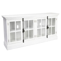 Console multimédia Coventry chêne blanc 4 portes - 72 x 17 x 36