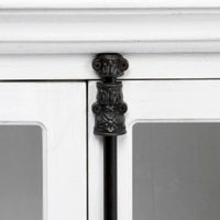 Console multimédia Coventry chêne blanc 4 portes - 72 x 17 x 36