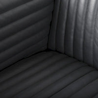 Canapé Ricciardo en cuir véritable couleur cognac - 86,6L x 38,6l x 26,4H