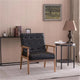 Fauteuil rétro moderne en similicuir noir