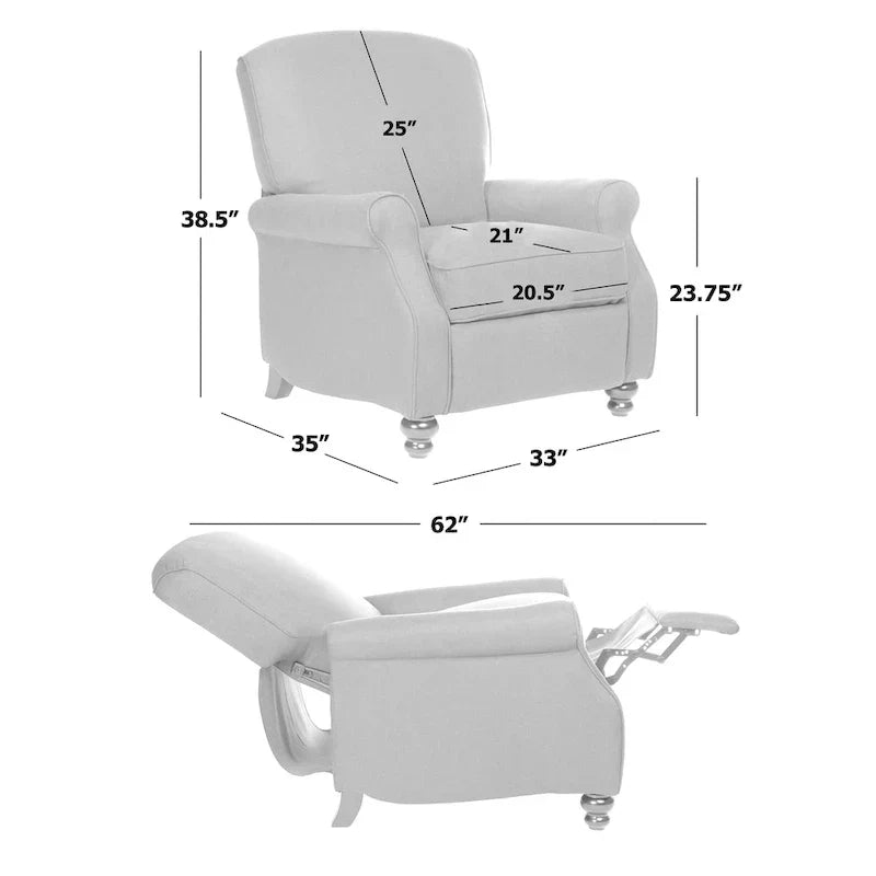 Fauteuil Inclinable à Dossier Poussé Copper Grove Jayne