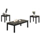 Table basse 3 pièces avec plateau en faux marbre