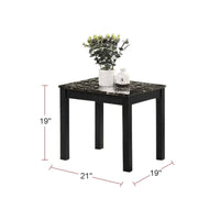 Table basse 3 pièces avec plateau en faux marbre