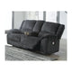 Draycoll Causeuse inclinable double électrique avec console, gris foncé - 40 x 70 x 40