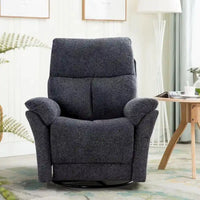 Fauteuil Inclinable Manuel à Bascule Pivotant Rembourré en Tissu Surdimensionné