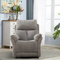 Fauteuil Inclinable Manuel à Bascule Pivotant Rembourré en Tissu Surdimensionné