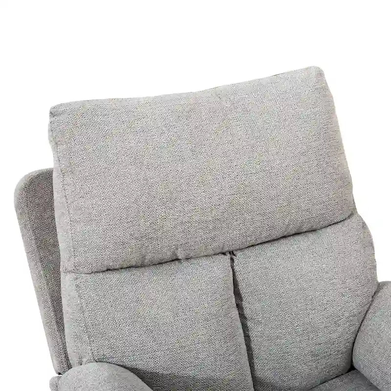 Fauteuil Inclinable Manuel à Bascule Pivotant Rembourré en Tissu Surdimensionné