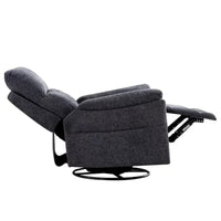 Fauteuil Inclinable Manuel à Bascule Pivotant Rembourré en Tissu Surdimensionné
