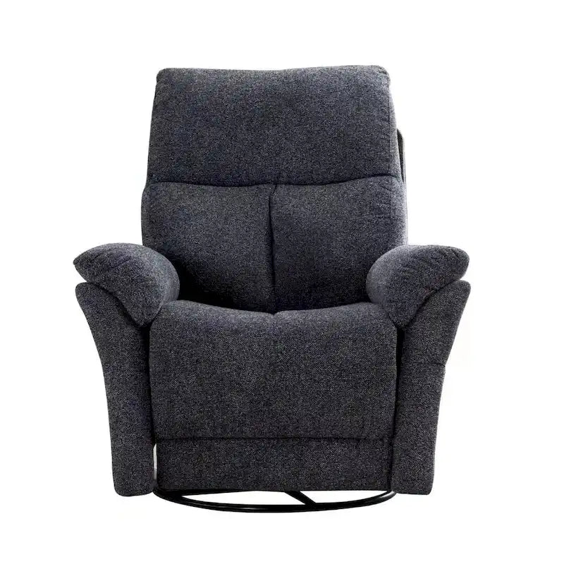 Fauteuil Inclinable Manuel à Bascule Pivotant Rembourré en Tissu Surdimensionné
