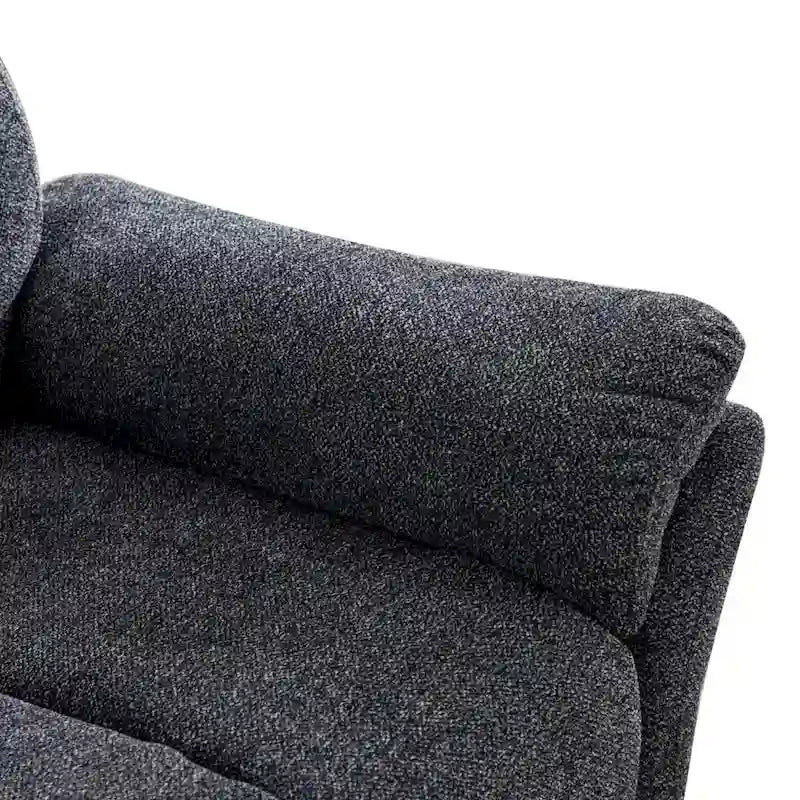 Fauteuil Inclinable Manuel à Bascule Pivotant Rembourré en Tissu Surdimensionné