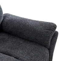 Fauteuil Inclinable Manuel à Bascule Pivotant Rembourré en Tissu Surdimensionné