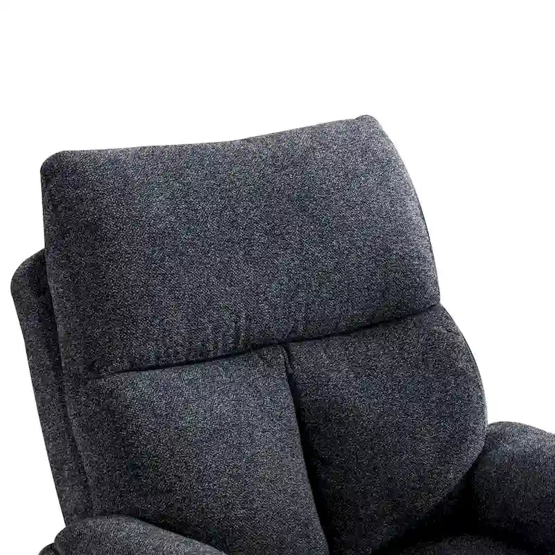 Fauteuil Inclinable Manuel à Bascule Pivotant Rembourré en Tissu Surdimensionné