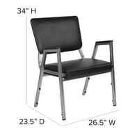 Chaise de réception médicale bariatrique antimicrobienne homologuée 1500 lb