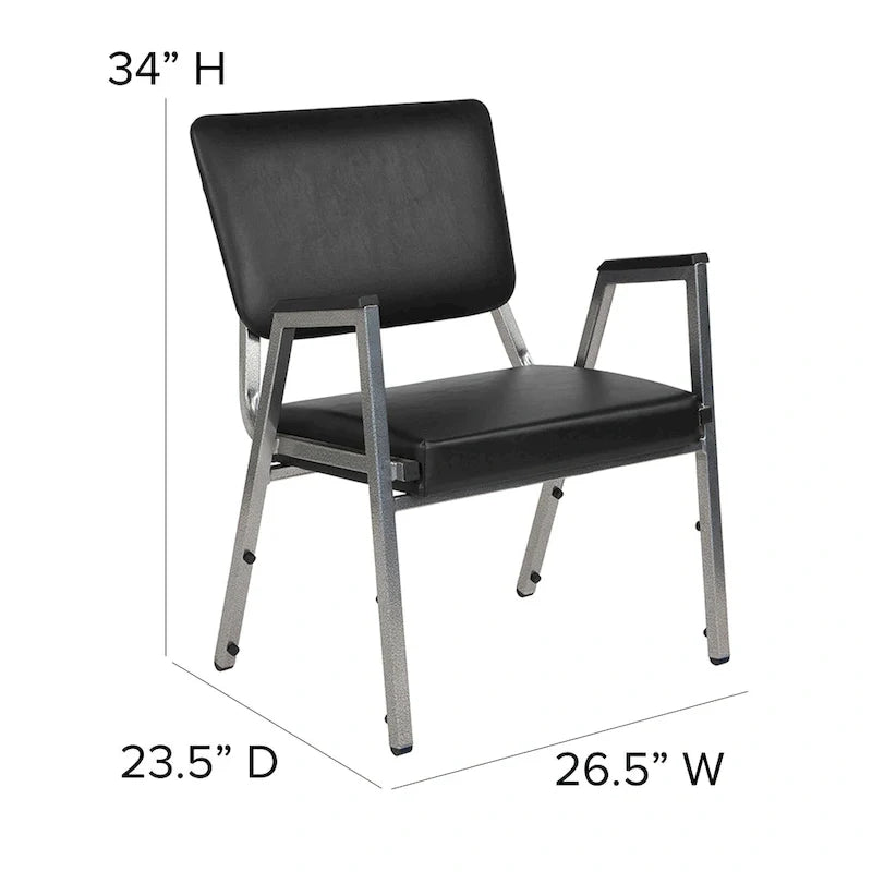 Chaise de réception médicale bariatrique antimicrobienne homologuée 1500 lb