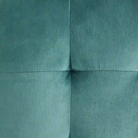 Pouf Cube Rembourré en Velours Tufté Harmony Bleu Canard