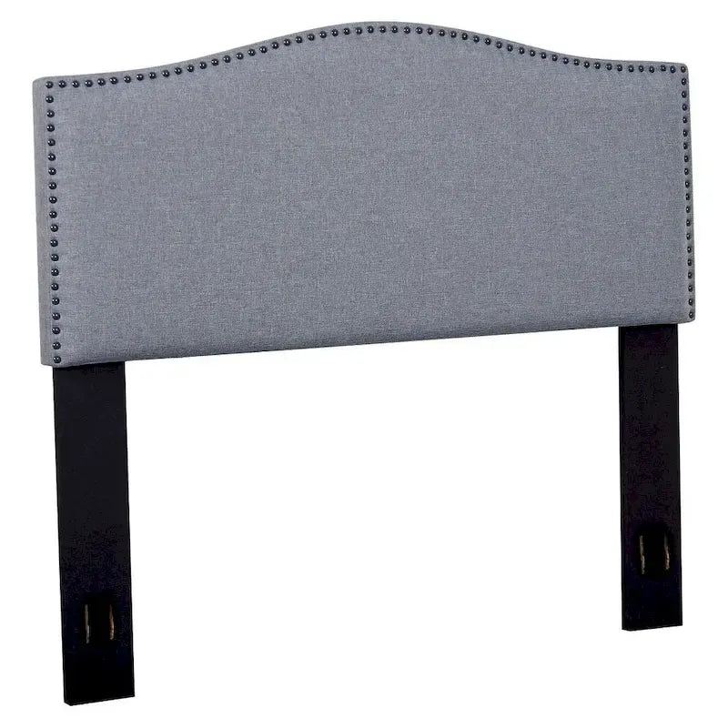 Tête de lit rembourrée en tissu à clous décoratifs, Full/Queen