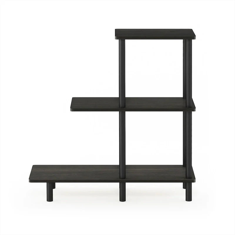 Furinno Turn-N-Tube Table d'appoint de canapé 3 étages, Espresso/Noir