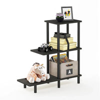 Furinno Turn-N-Tube Table d'appoint de canapé 3 étages, Espresso/Noir