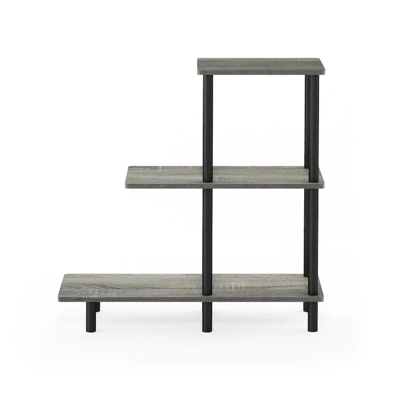 Furinno Turn-N-Tube Table d'appoint de canapé 3 étages, Espresso/Noir