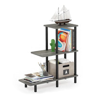 Furinno Turn-N-Tube Table d'appoint de canapé 3 étages, Espresso/Noir