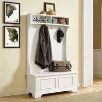 Porte-manteau Campbell Classic blanc en bois