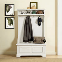 Porte-manteau Campbell Classic blanc en bois