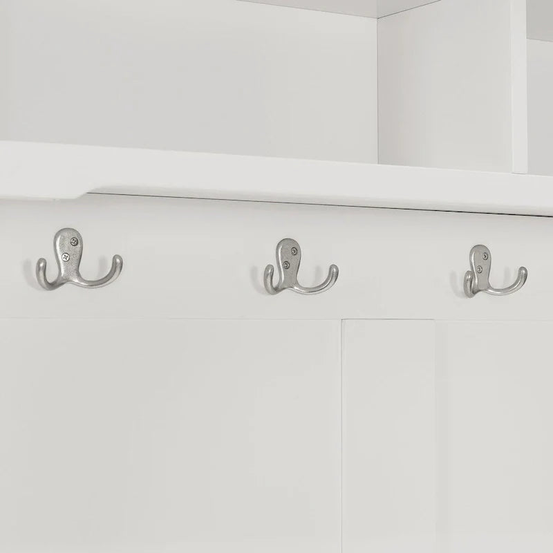 Porte-manteau Campbell Classic blanc en bois