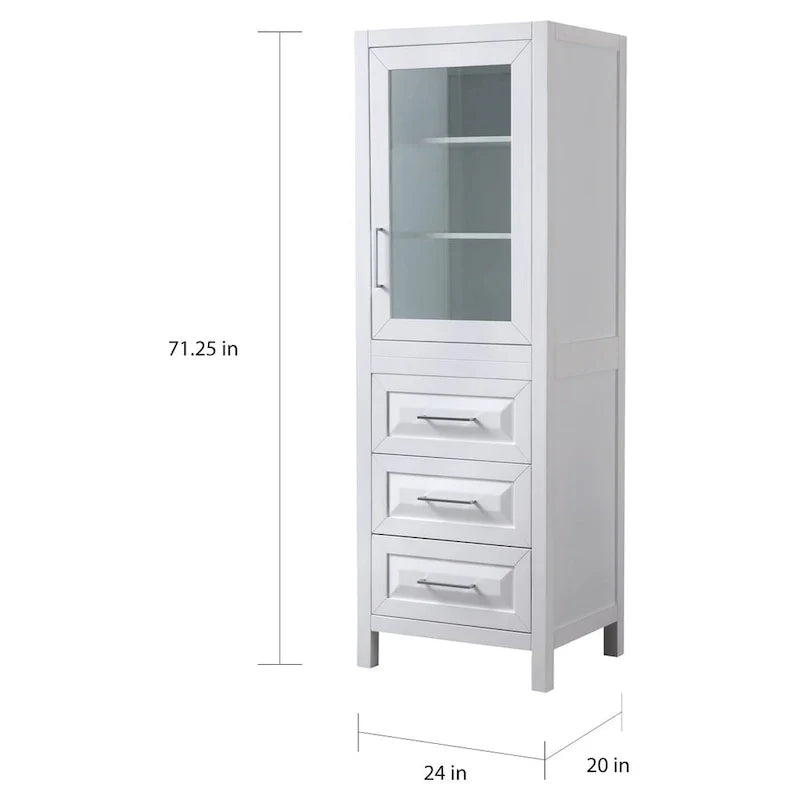 Colonne de salle de bain Daria avec meuble de rangement et 3 tiroirs