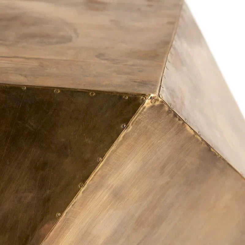 Table d'appoint/de bout hexagonale Exagoni en laiton