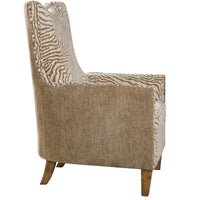 Fauteuil Uttermost Kiango, tons neutres et motif animalier