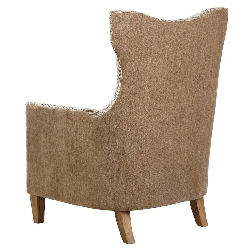 Fauteuil Uttermost Kiango, tons neutres et motif animalier