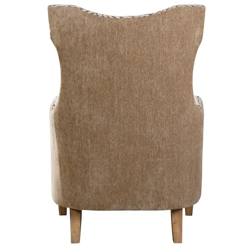 Fauteuil Uttermost Kiango, tons neutres et motif animalier