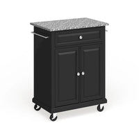 Dessertes/îlots Crosley avec plateau compact en granite gris et finition noire - 18p x 31l x 35,5h