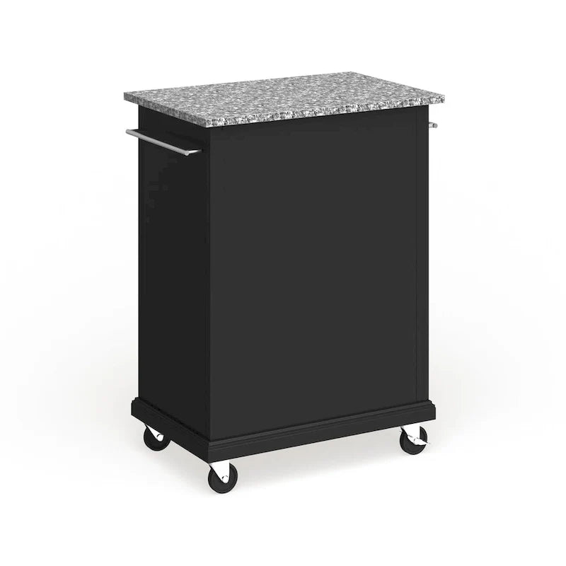 Dessertes/îlots Crosley avec plateau compact en granite gris et finition noire - 18p x 31l x 35,5h