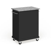 Dessertes/îlots Crosley avec plateau compact en granite gris et finition noire - 18p x 31l x 35,5h