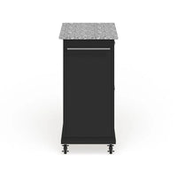 Dessertes/îlots Crosley avec plateau compact en granite gris et finition noire - 18p x 31l x 35,5h