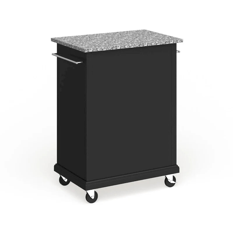 Dessertes/îlots Crosley avec plateau compact en granite gris et finition noire - 18p x 31l x 35,5h
