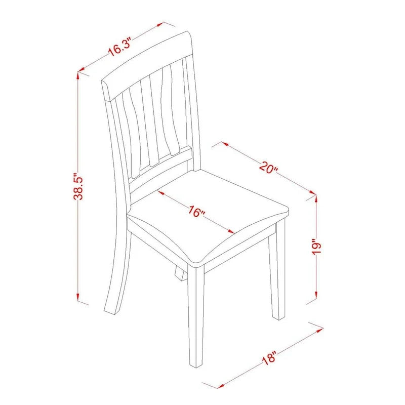 East West Furniture - Ensemble de table à manger 5 pièces - une table de cuisine ronde et 4 chaises de salle à manger, noir et cerisier (options d'assise)
